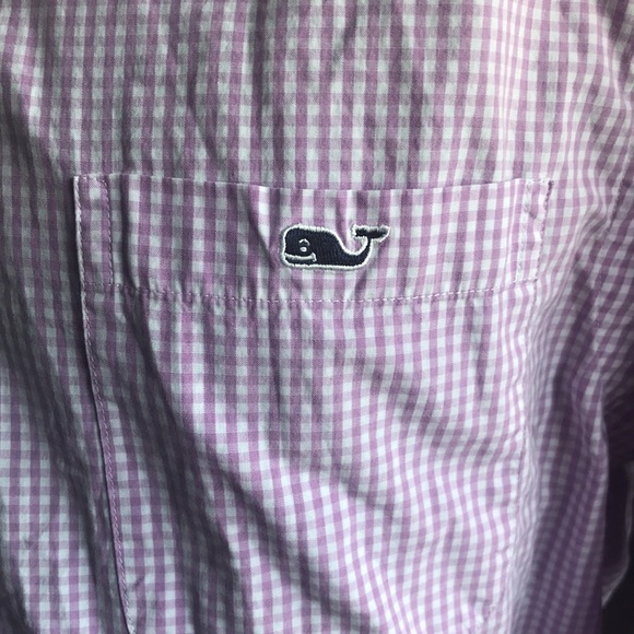 🚨B2G1 VINEYARD VINES Lilac White Striped Button Up - Picture 3 of 5